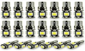 100 stücke weiß auto keil T10 smd canbus 5smd 5 smd T10 LED canbus auto led T10 canbus w5w 194 fehler automotive licht lamp5249238