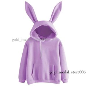 Psycho Hoodie Bunny Mensweatshirt Top Retro Dropshipping Haruku Kpop Long Sleeve Rabbit Ears Solid Kawaii Clothes Psychological Bunny 225