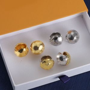 Elegante Gold Silber Brief Klee Ohrstecker Ohrringe Luxus Marke Designer Frauen Edelstahl Modeschmuck Zubehör Mit Box Großhandel