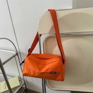 Canvas Bags Summer Leisure Nylon Bag Women's Trendy Pink Shoulder Sports Cycling Wide Strap Small Crossbody