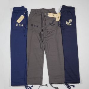 Presspants Bob Dong USN Anchor Print Drude Spants Style Wojskowe Mężczyźni Casual Jogging Spods