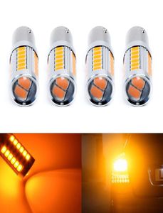 4X 1156 BAU15S PY21W Led Auto Lampen Bernstein Gelb 33SMD 5730 5630 High Power LED Blinker licht Parkplatz Birne carstyling9080871