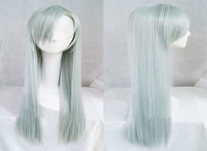 Parrucca per capelli cosplay The Seven Deadly Sins Elizabeth Liones lunga 80 cm grigio ciano S0249727488