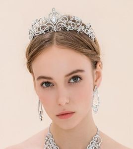 Designer headdress headpieces crystal diamond bride wedding hair cap dance crown auto show performance Headband bn135156612