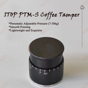 Verktyg Gzzt Manual Coffee Tamper 730 kg Pneumatic Justerable Pressure Tamper Flat Press Powder Hammer Portable Mini Tamper 58mm/58.35mm