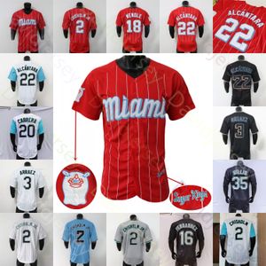 Baseball Jersey Jazz Chisholm Jr. Luis Arraez Sandy Alcantara Josh Bell Nick Fortes Max Meyer Miguel Cabrera Dontrelle Willis Mattingly Gordon Sanchez Tim Anderson