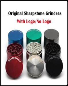 Sharpstone Herb Grinder Metal Alloy Rökning Flat och konkava slipmaskiner Tobak Sharp Stone 4 Lager 40 50 55 63mm Big Size Accessor2937542