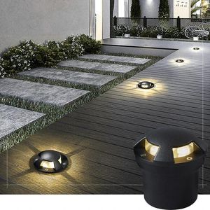 Iluminação externa 6w 12w 18w, jardim, quintal, escadas, piso, deck, led, lâmpadas embutidas, holofote subterrâneo, 110-240v