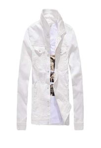 新しいファッションメンデニムジャケットカウボーイホワイトジーンズジャケットメンカジュアルスリムフィットジーンズジャケットコットンコートアウトウェアオスの服X07104788349