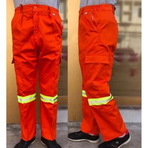 Pants 2022 Wearresistant workout pants orange cotton overalls pants men casual loose HIPHOP pocket Reflective cargo pants for men