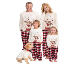 Aile Noel Pijamalar Giyim Seti Aile Noel Yetişkin Çocuklar Bebek Pijamalar Seti Aile Görünüşü Giysiler Pleavwear LJ201115871102