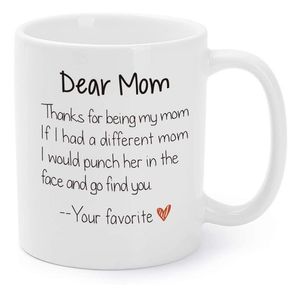 Valentinstag-Geschenktassen für Mutter, lustige Mama, Weihnachten, Feiertag, Geburtstag, Geschenke „Thanks For Being My Mom“, Gag-Kaffeetassen, 11 O T2218T