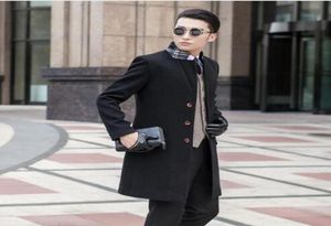 Black Grey Khaki Blue Casual SingleBreasted Wool Coat Men 2017 Trench Jackets Coats Mens Wool Coat Overcoats Dress Winter S 9XL3256947