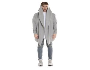 Bütün 2016 MEN039S Uzun Terigan Sokak Giyim Kentsel Hoodies Hip Hop Kaşmir Katlar Sıradan Örme Pelerinler Erkek Cape Hoodie Me7992871