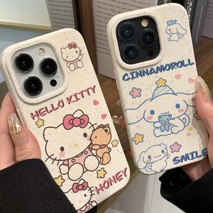 Helloes Kittys Liquid Silica Gel Hüllen für iPhone 15 14 13 11 12 Pro Max 14 15 Plus Y2k Girl Anti-Fall-Telefonabdeckung