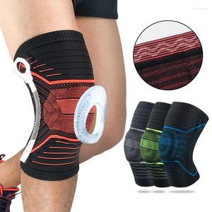 Knee Pads 1Pcs Silicone Non-slip Brace Support Fitness Sport Patella Protector Basketball Running Compression Sleeve