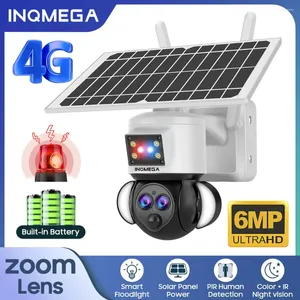 Zoom trådlös utomhus WiFi Solarkamera Powered 4G CCTV för smarta hemgårdar Fältmonitor