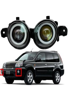 com luz de neblina 2 peças LED DRL faróis de neblina de alta qualidade Angel Eye 12v H11 para Nissan XTrail T30 200120065217097