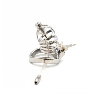 Stainless Steel Belt With Silicone Urethral Catheter Curve Cock Cage Device Arc Base Ring Sex Toys Products 11D3498040