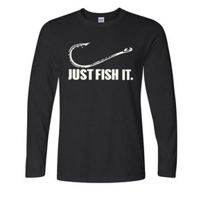 2019 New Love Fishing TShirt Fashion Men Fish It Funny Fishing Angler Hook BaitTackle Preshrunk Cotton Long Sleeve T shirt X12271625181