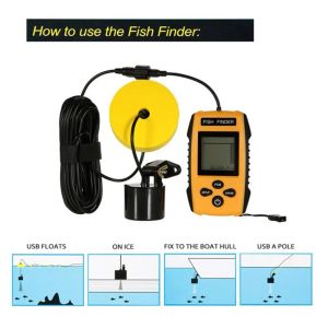 Finder 1 Set Fish Finder Wireless Antirusting Digital Digital Display Ferramenta de pesca para Ferramentas de Pesca de Finder Fish Sporting