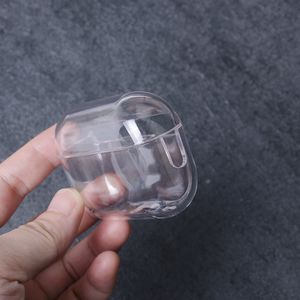 Capa transparente para airpods capa protetora de silicone sólido acessórios para fones de ouvido para airpods pro 2 air pods 3 capa de carregamento sem fio com chaveiro