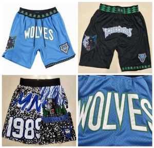 Minnesota039039Timberwolves039039Men Basketball Shorts JUST DON Stitched Mitchell and Ness With Pocket Zipper Sweatpan1376472