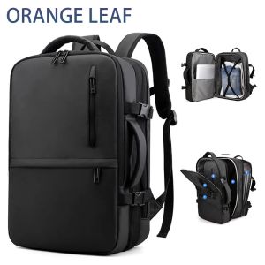 Rucksack Neuer großer Kapazitäts-Herren-Business-Reiserucksack Hochwertiger Laptop-Rucksack USB-Lade-Laptoptasche Wasserdichter Rucksack