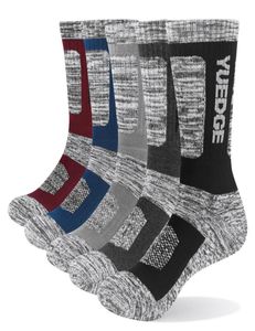 Yuedge Men039s Socks Cotton Cushion Casual Crew Socks厚い冬の温かいサーマルソックス5パリCX2006301991788