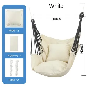 Lägermöbler hängande swing canvas stol student utomhus hängmatta med kudde inomhus camping vuxen fritid