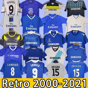 CFC Drogba Torres Retro Soccer Jerseys Lampard 00 01 03 05 06 07 2008 2011 2012 2013 14 15 16 17 Football Shirt vintage Crespo Classic COLE ZOLA Vialli 20 21