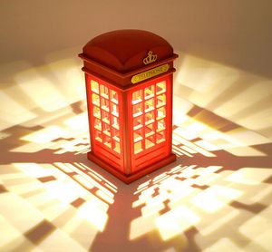 Retro telephone booth LED touch touch adjust brightness LED Nightlight bedroom bedside lamp energysaving rechargeable8133655