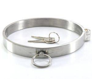 Lockable Stainless Steel Metal Collar Restraints Bondage Slave In Adult Games For Couples Fetish Sex Toys For Women And Men Gay3544418