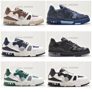 Designer Sneaker Virgil Trainer Casual Shoes Calfskin Leather White Green Red Blue Let Ely Purse 1.25 02