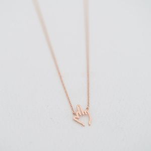 Fashionable finger pendant necklaces Uncivilized gestures middle finger pendant necklaces Originality style necklaces first gift f283r