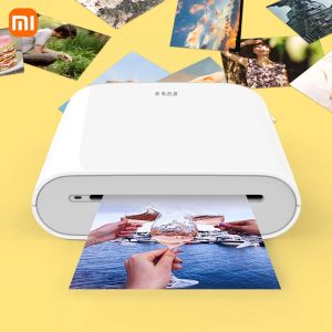 التحكم الأصلي Xiaomi AR Printer 300dpi Portable Photo Mini Pocket مع DIY مشاركة 500 مللي أمبير في الجيب