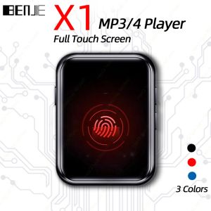 Högtalare Benjie X1 Bluetooth MP3 -spelare med högtalare Touch Screen Portable Music Video Player Support FM Radio Recorder Ebook TF SD Card