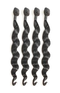 ELIBESS HAIR Fasci di capelli umani brasiliani con onda allentata 50 gpcs 4 pezzi Fasci di capelli umani con onda allentata Remy Salon Colore naturale7472719