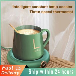 Verktyg Cup Warmer Heat Pad USB DC5V Konstant Temperatur Coaster 3 Gear Digital Displayjustering Tidsvärmare för kaffemjölkte