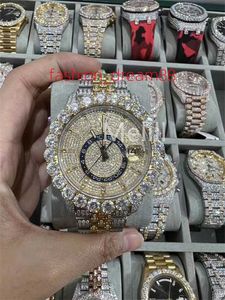 고급 Moissanite Diamond Watch 아이스 아웃 시계 디자이너 Mens Watcher Men Watch 고품질 Montre Automatic Movement Watches Orologio. Montre de Luxe I94