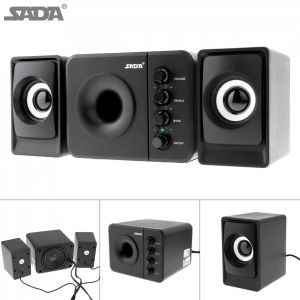 Lautsprecher SADA D205 USB2.0-Subwoofer-Computerlautsprecher mit 3,5-mm-Audiostecker und USB-Netzstecker für Desktop-PC, Laptop, MP3, Mobiltelefon, MP4