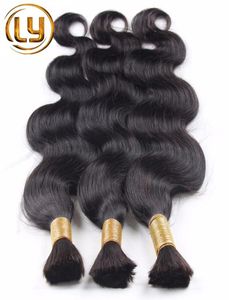 Nytt 2016 Grad 7A Micro Mini Braiding Hair Brasilian Bulk Hair for Flätning 3 buntar Lot 100 Human Wet and Wavy Brazilian Braidi5026089