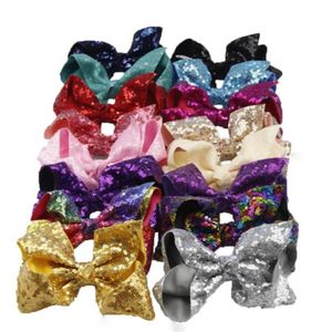 6 inch Cute Sequins Hairpin Baby Bow Knot Hairbows Children Fashion Hair Accessories Baby Girls Birthday Gift5739094
