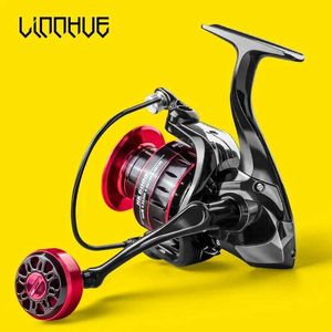 Båtfiskestavar Linnhue Fishing Reel HK1000-7000 Metal Ball Grip 8 kg 5.2 1 växelförhållande Höghastighets snurrande rulle Karpfiskrullar för saltvatten YQ240301