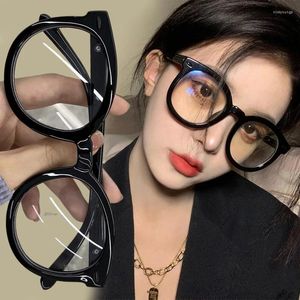 Sonnenbrille Retro Mode Anti Blau Brille Zuckerguss Schwarz Optische Frauen Männer Runde Brillen Blockieren Eyeglasse Spektakel Brillen