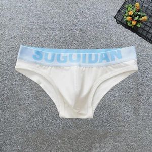 Underpants Men Soft Breathable Low Waist Men's Briefs With U Convex Design Contrast Color Anti-septic For Casual Wear