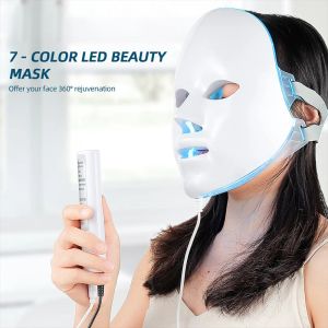 Bottles Home 7 Farben LED-Gesichtsmaske Photonen-Hautverjüngung Falten-Akne-Entferner Hautpflege-Tools LED-Maske Vollgesichts-Schönheitsgeräte