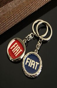 For FIAT Car Logo Keychain Key Rings Auto Key Parts Car Emblem Styling For Fiat Punto Bravo Palio Linea mont Stilo Grande8473120