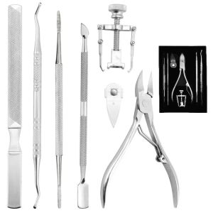 Batom 7 pçs/set Toe Nail Clippers Conjunto de Correção de Unhas Pinças Cortadores Cortadores de Pele Morta Removedor de Sujeira Podologia Pedicure Ferramenta de Cuidados