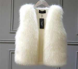 女性のベスト冬の女性の毛皮ベストコート温かい白い黒灰色のジャケット大規模2xlノースリーブ2111096785130